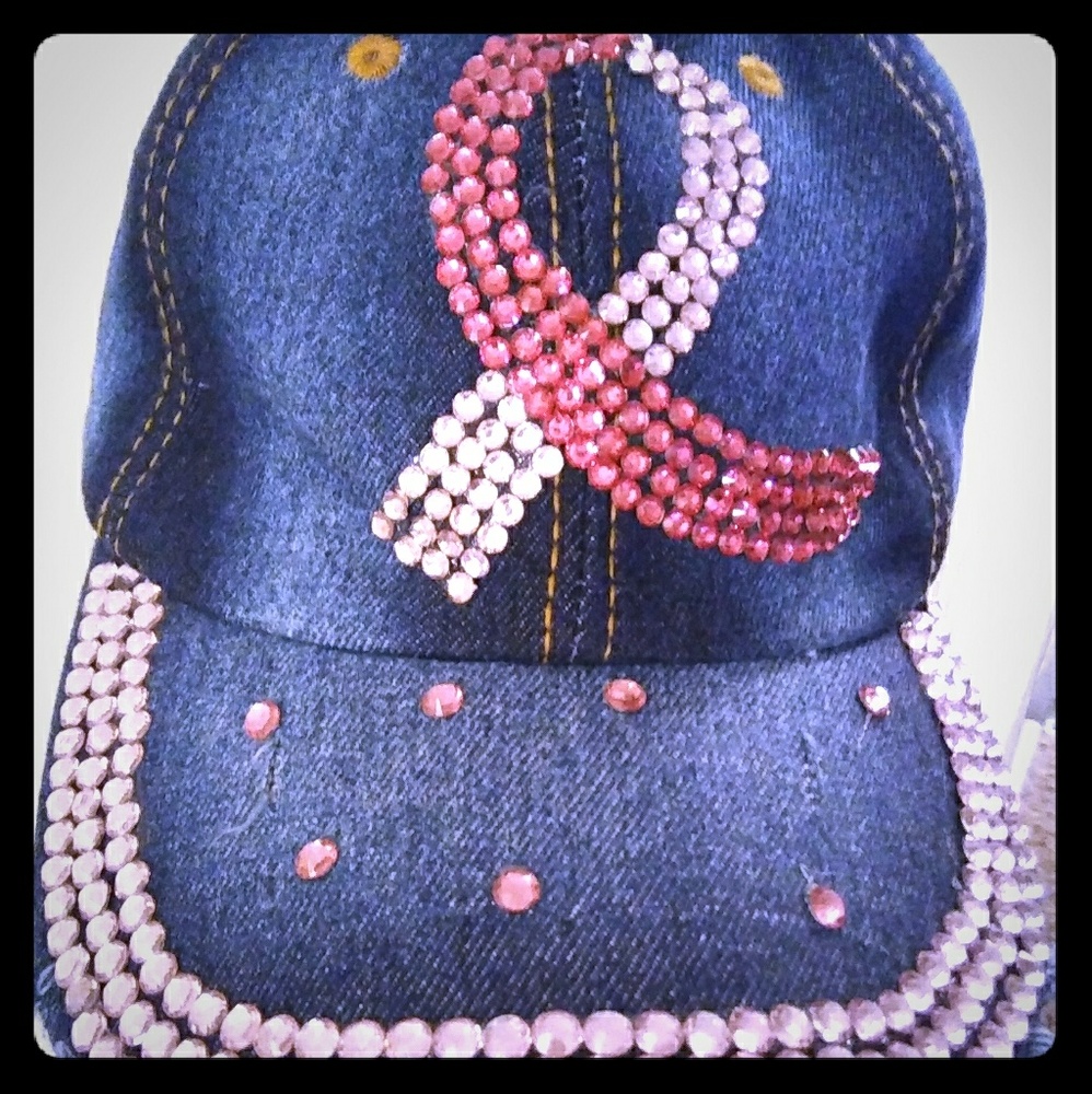 Custom Denim Breast Cancer Hat